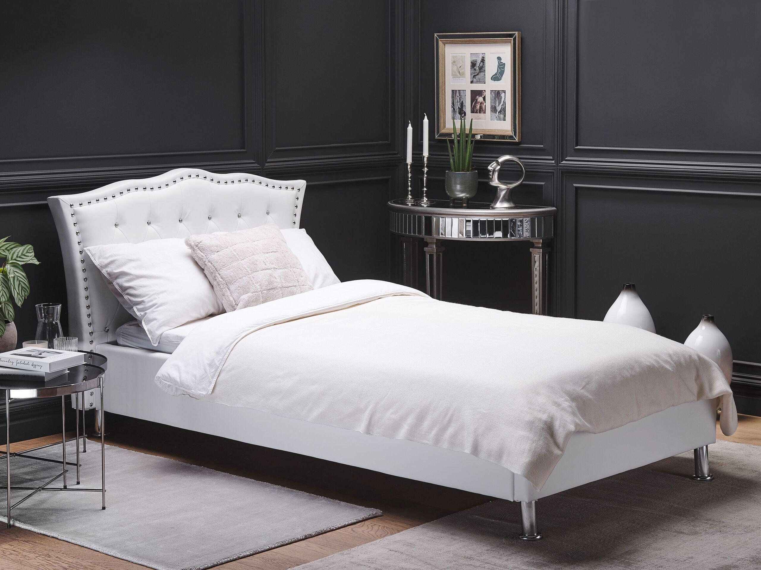 Beliani Letto contenitore en Pelle sintetica Glamour METZ  