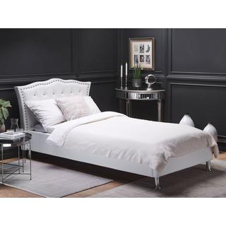 Beliani Letto contenitore en Pelle sintetica Glamour METZ  