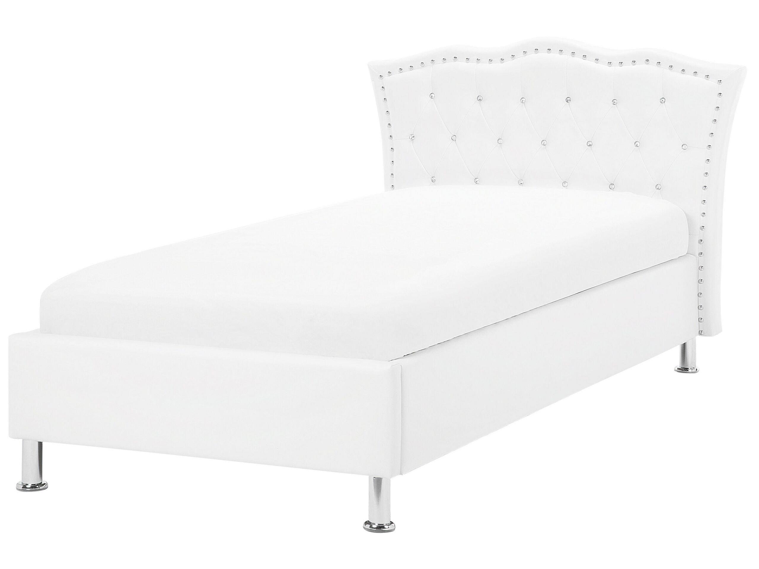 Beliani Letto contenitore en Pelle sintetica Glamour METZ  