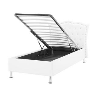 Beliani Letto contenitore en Pelle sintetica Glamour METZ  