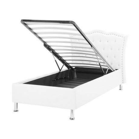 Beliani Letto contenitore en Pelle sintetica Glamour METZ  