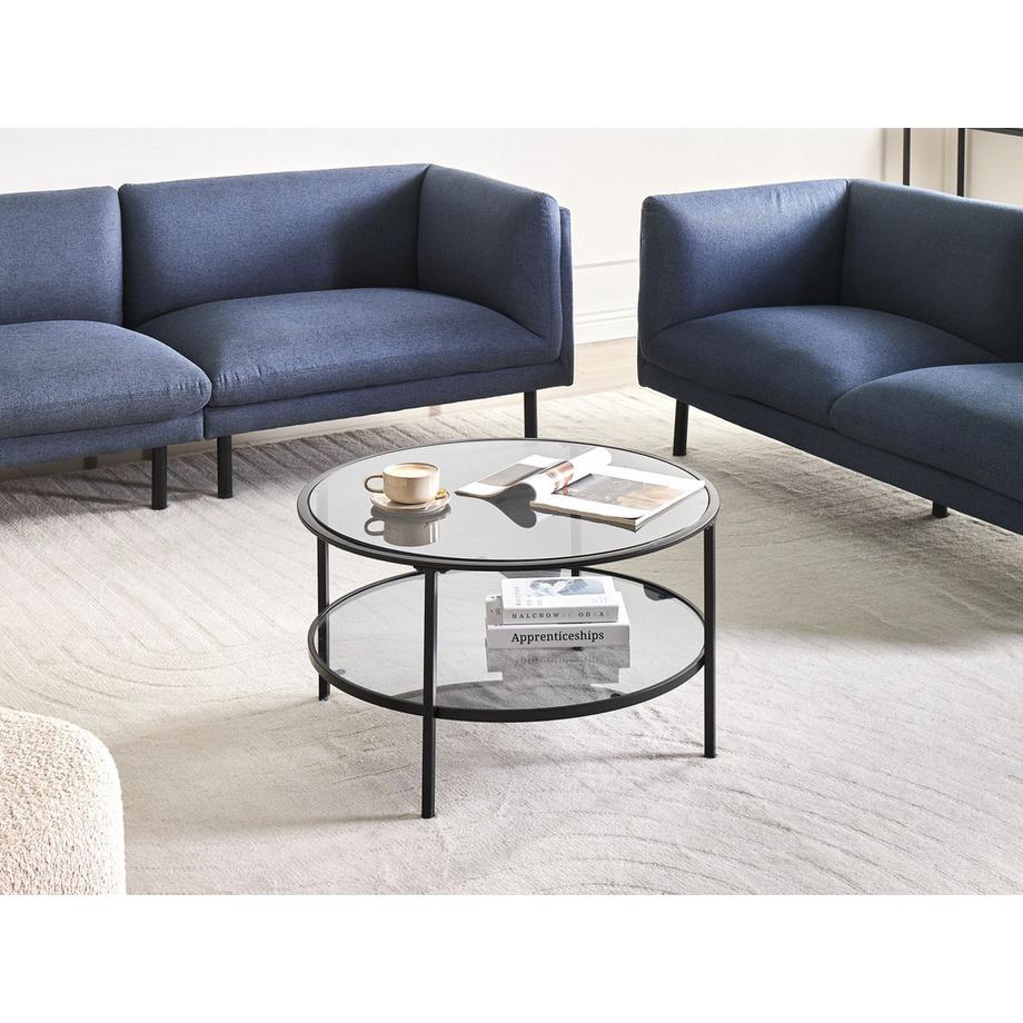 Beliani Couchtisch aus Sicherheitsglas  TELLAKA  