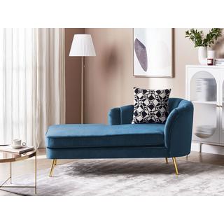 Beliani Chaise longue en Velours Traditionnel ALLIER  