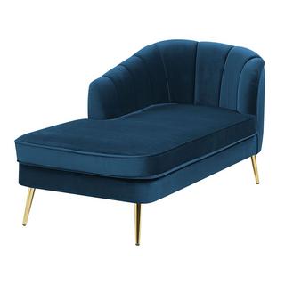 Beliani Chaiselongue aus Samtstoff Klassisch ALLIER  