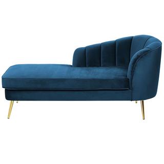 Beliani Chaise longue en Velours Traditionnel ALLIER  