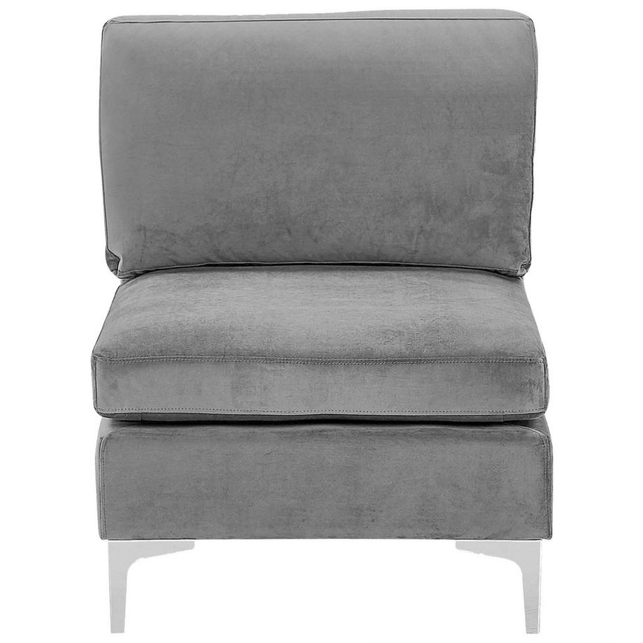 Beliani Ecksofa aus Samtstoff  EVJA  