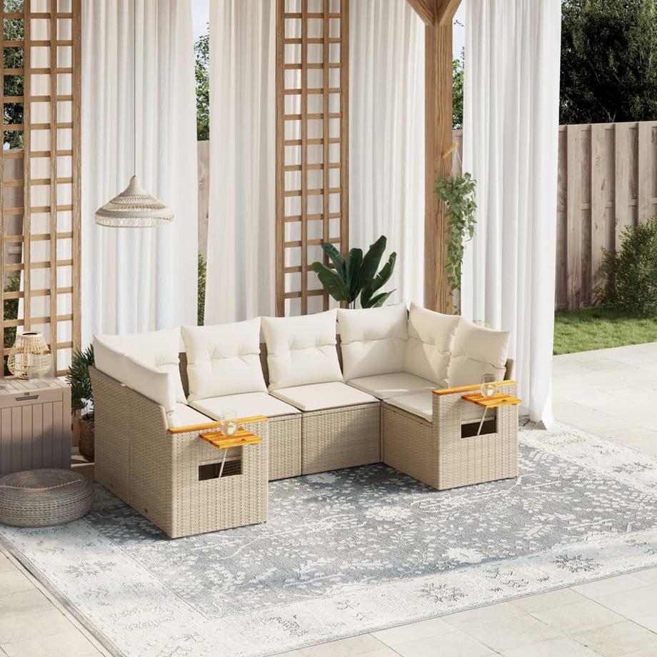VidaXL set divano da giardino Polirattan  