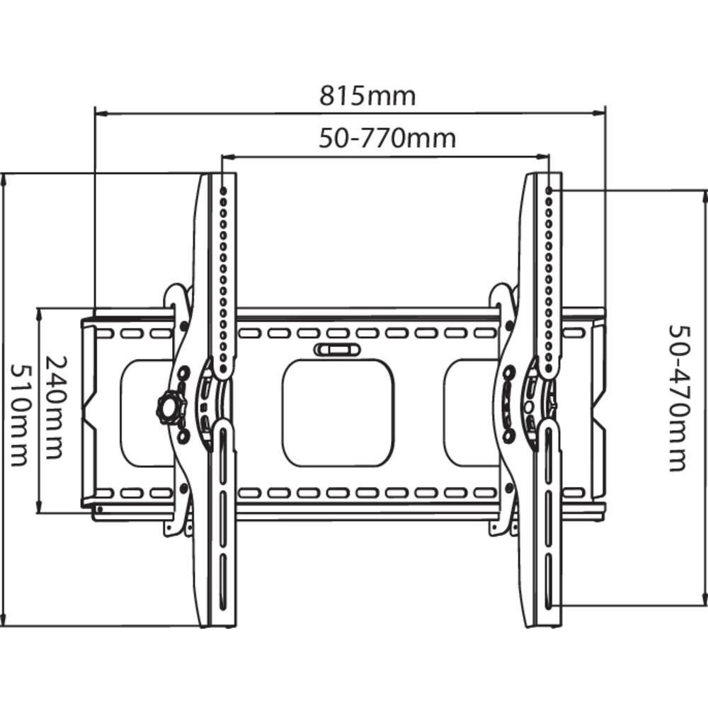 Manhattan  Support de montage mural inclinable universel pour écran plat, Convient aux écrans de 37″ à 70″ 