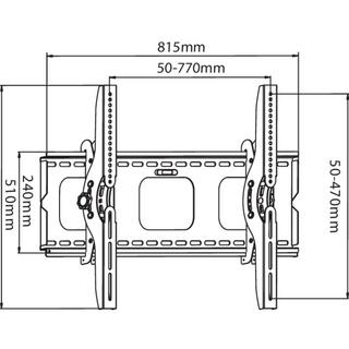 Manhattan  Support de montage mural inclinable universel pour écran plat, Convient aux écrans de 37″ à 70″ 