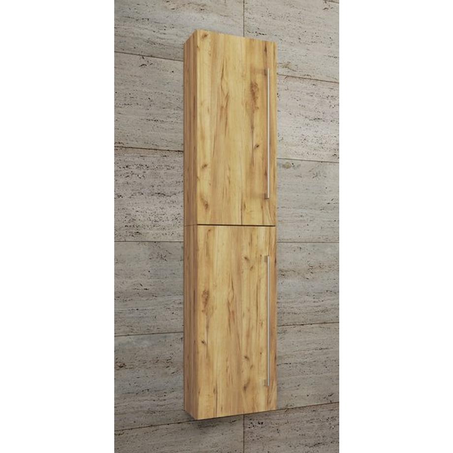 VCM Holz Badezimmerschrank | Badmöbel | Wandschrank | Badregal | Badschrank | Hochschrank | Maße ca. H. 150 x B. 33 x T. 22 cm - Badinos 2  