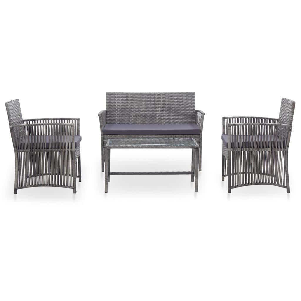 VidaXL set salotto da giardino Polirattan  