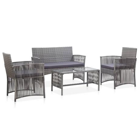 VidaXL set salotto da giardino Polirattan  