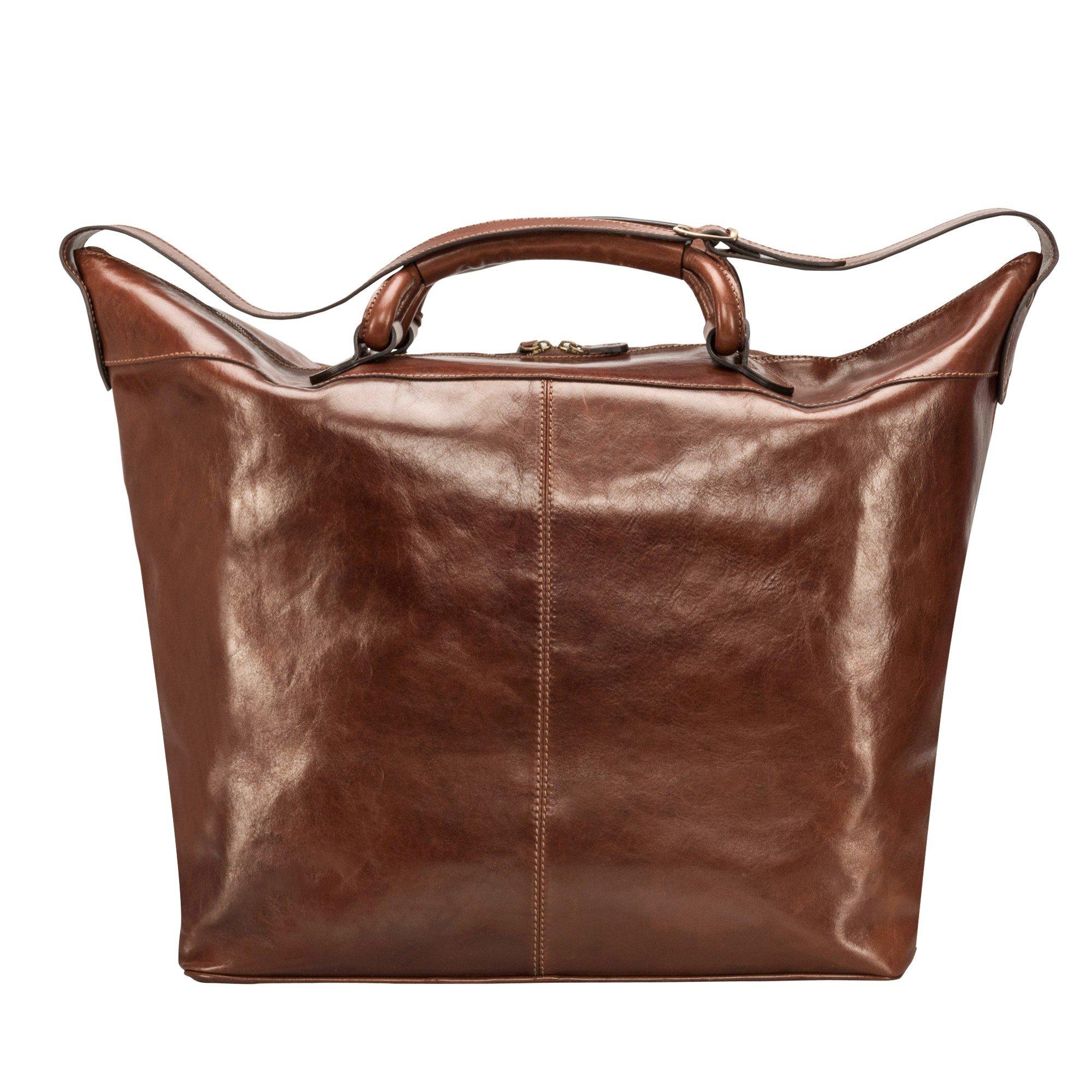 Maxwell Scott  Fabrizio - Leichte  Leder Reisetasche 