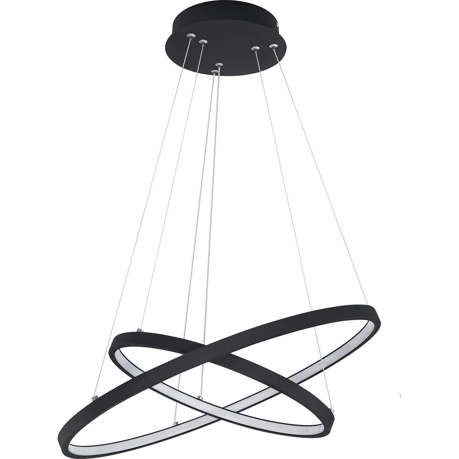 mutoni Lampe à suspension Ralph métal noir mat 1xLED  