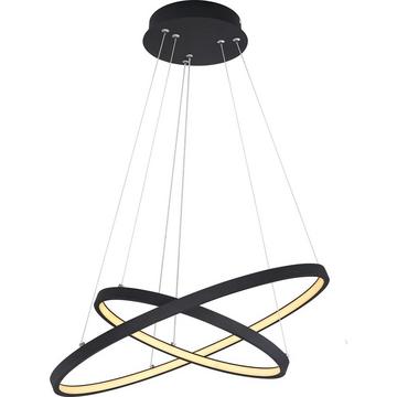 Lampe à suspension Ralph métal noir mat 1xLED