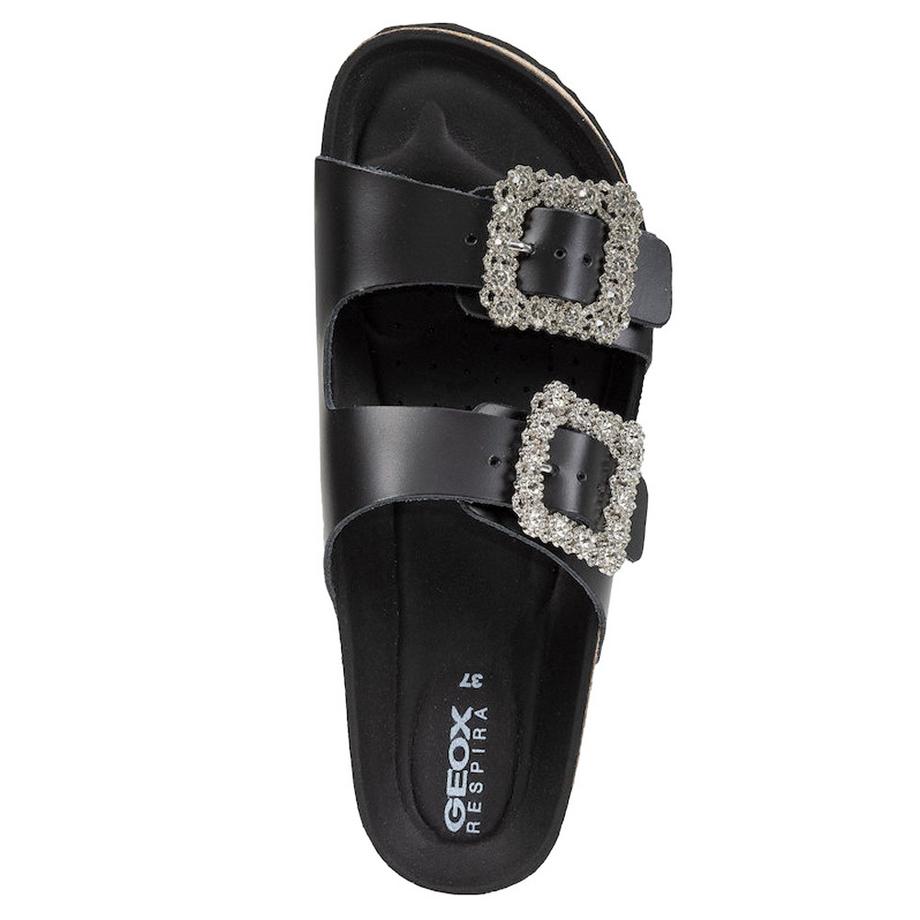 GEOX Brionia R Sandales en cuir grainé  