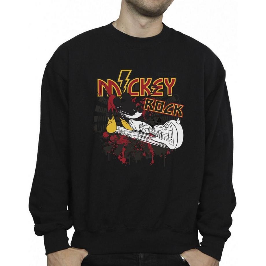 Disney Mickey Rock Stampa Grafica Felpa  