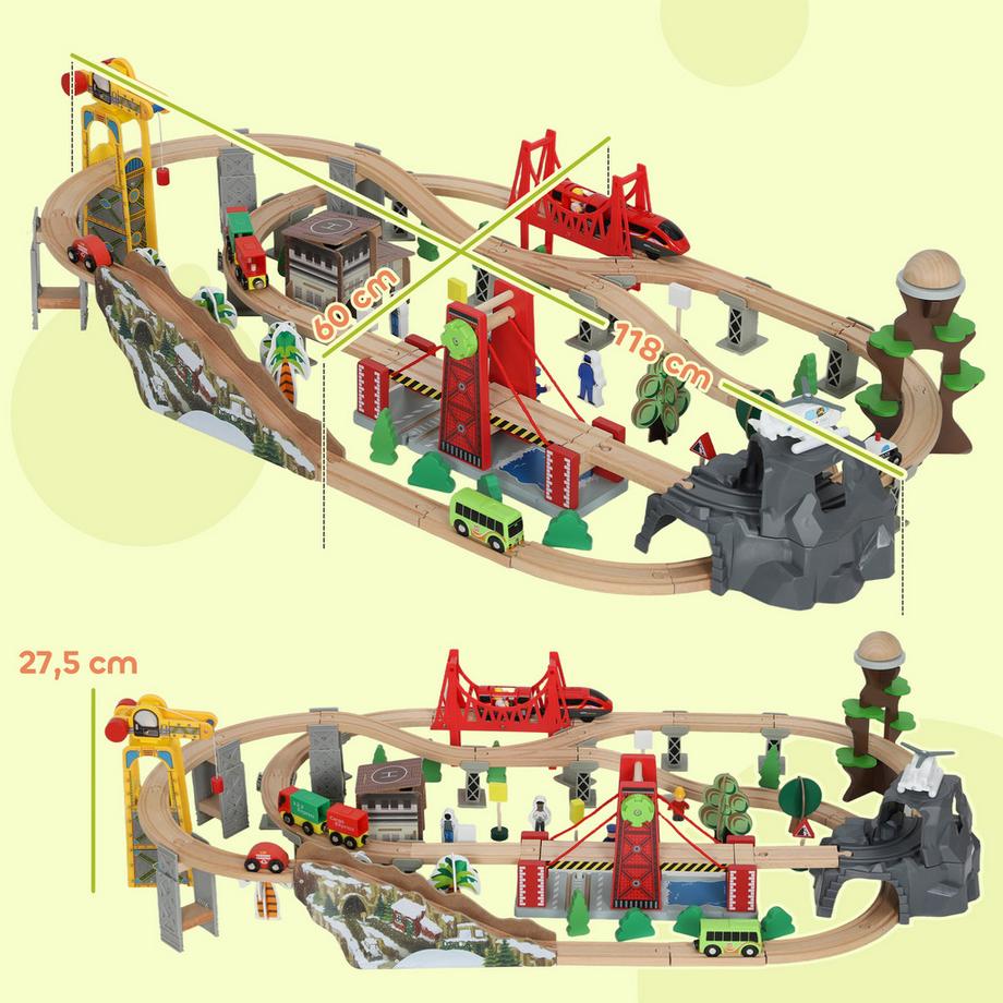 AIYAPLAY  Holzeisenbahn Set 