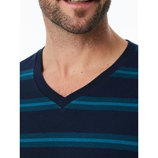 Schiesser Set Pigiama Rigato Maniche Lunghe Scollo a V  