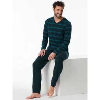 Schiesser Set Pigiama Rigato Maniche Lunghe Scollo a V  