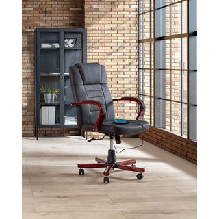 Beliani Fauteuil massant en Cuir Traditionnel DIAMOND  