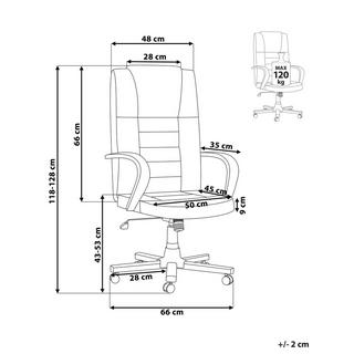 Beliani Fauteuil massant en Cuir Traditionnel DIAMOND  