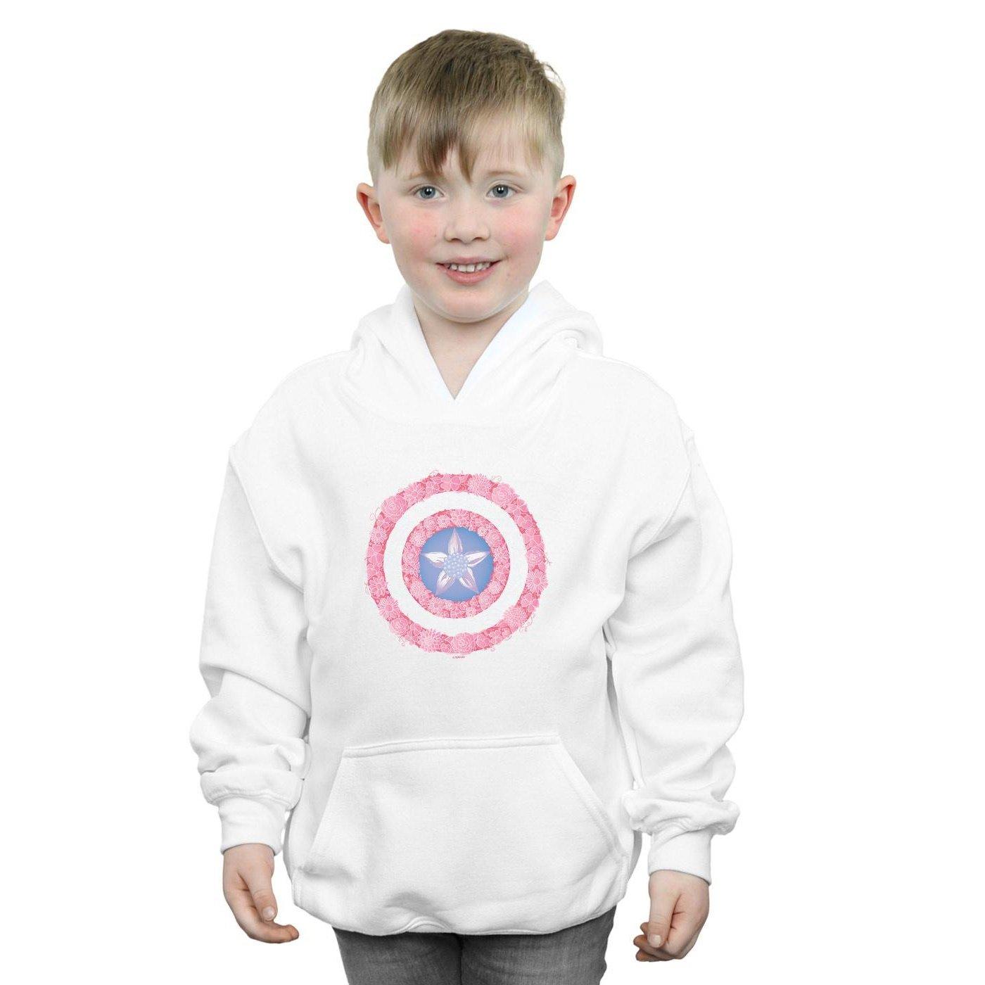 MARVEL  Sweat à capuche CAPTAIN AMERICA FLOWERS SHIELD 