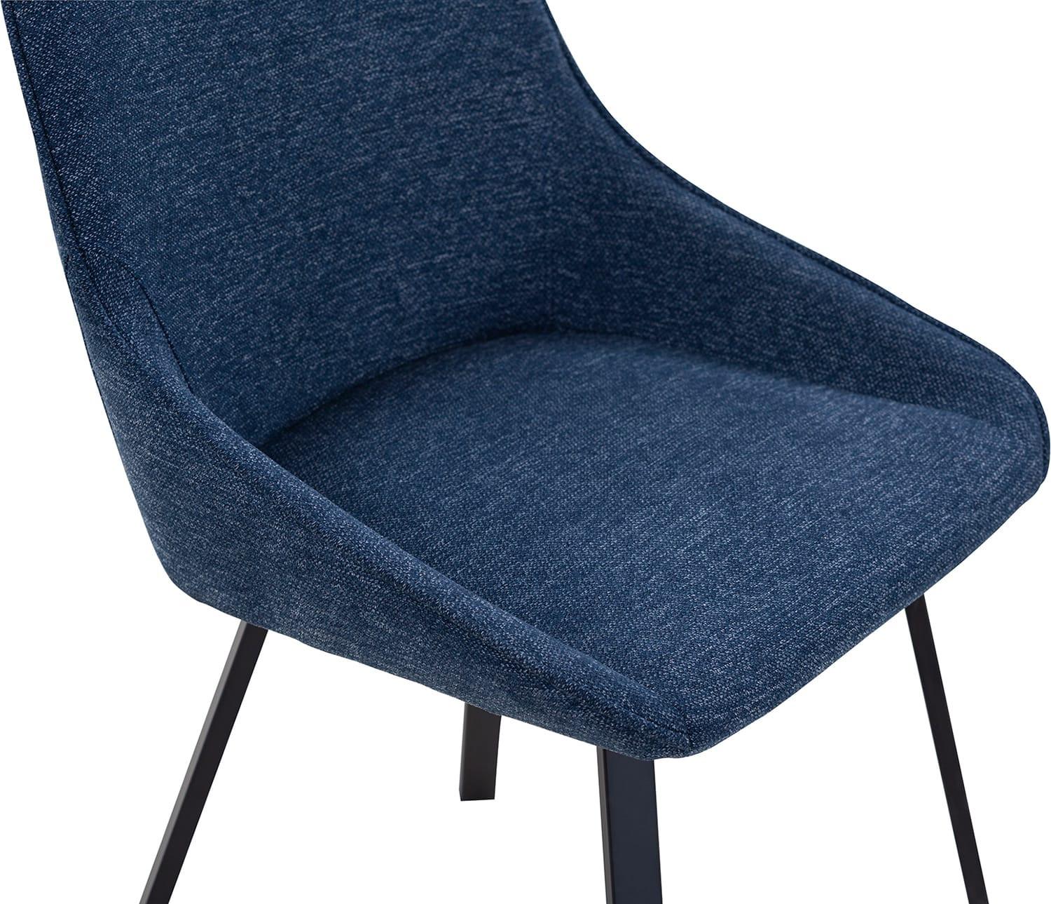 mutoni Chaise de salle à manger Frustix bleu foncé (lot de 2)  