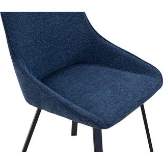 mutoni Chaise de salle à manger Frustix bleu foncé (lot de 2)  