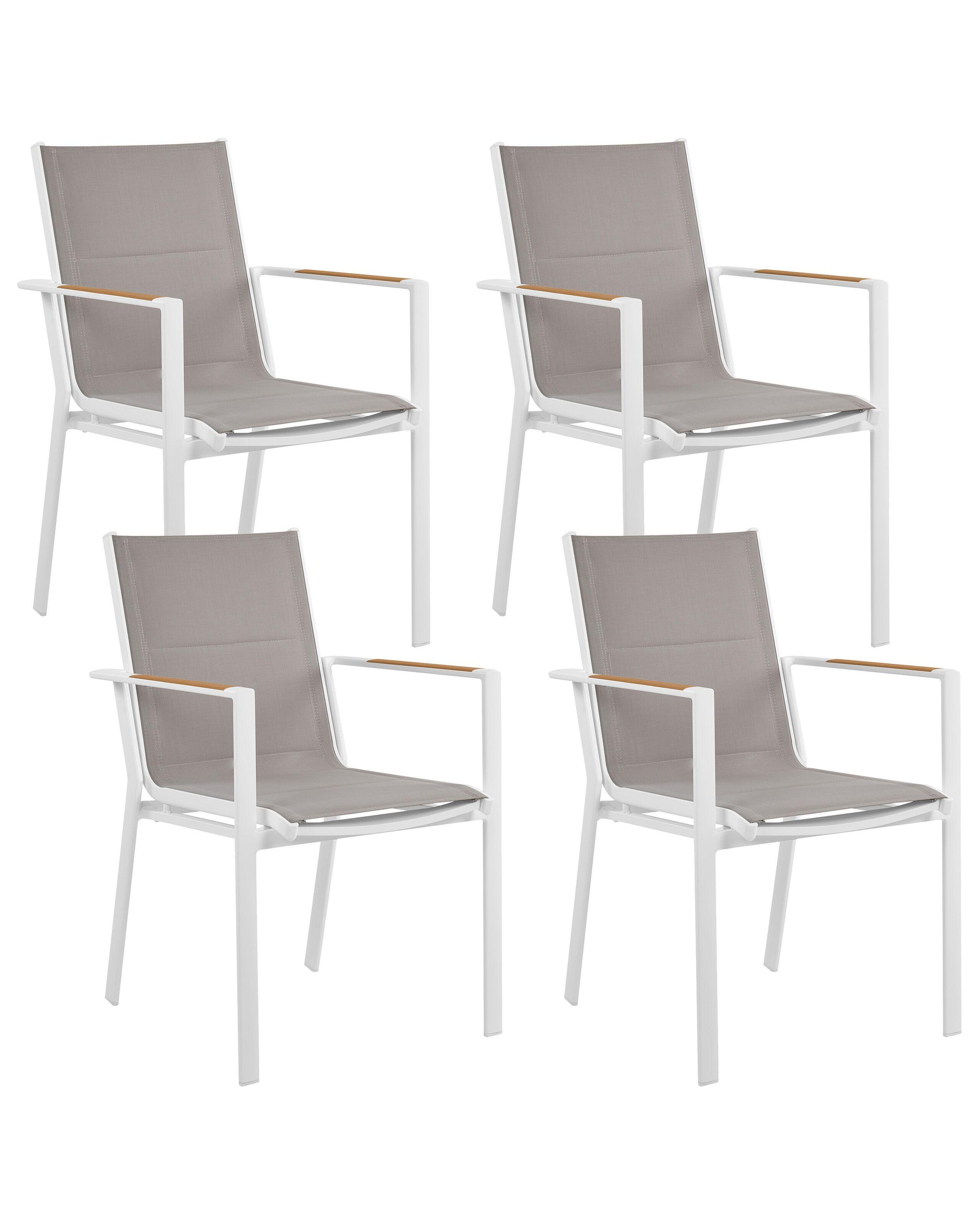 Beliani Lot de 4 chaises en Aluminium Moderne BUSSETO  