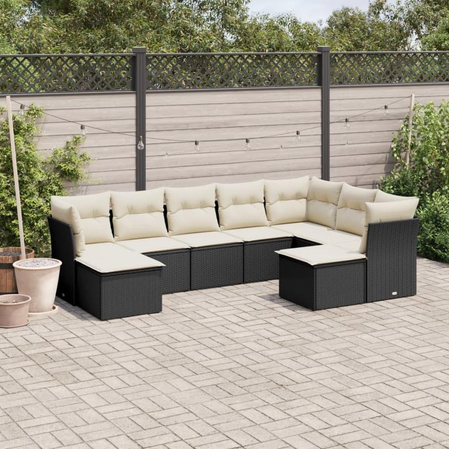 VidaXL set divano da giardino Polirattan  
