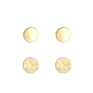 Elli  Boucles d'Oreilles Set De 2 Rondeur Classique Brillante Et Mate 