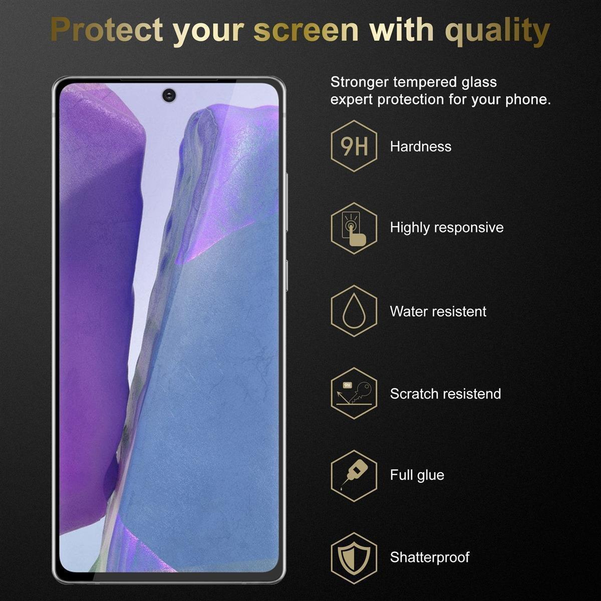 Cadorabo  Vollbild Display-Schutzglas für Samsung Galaxy S20 - Schutzfolie 