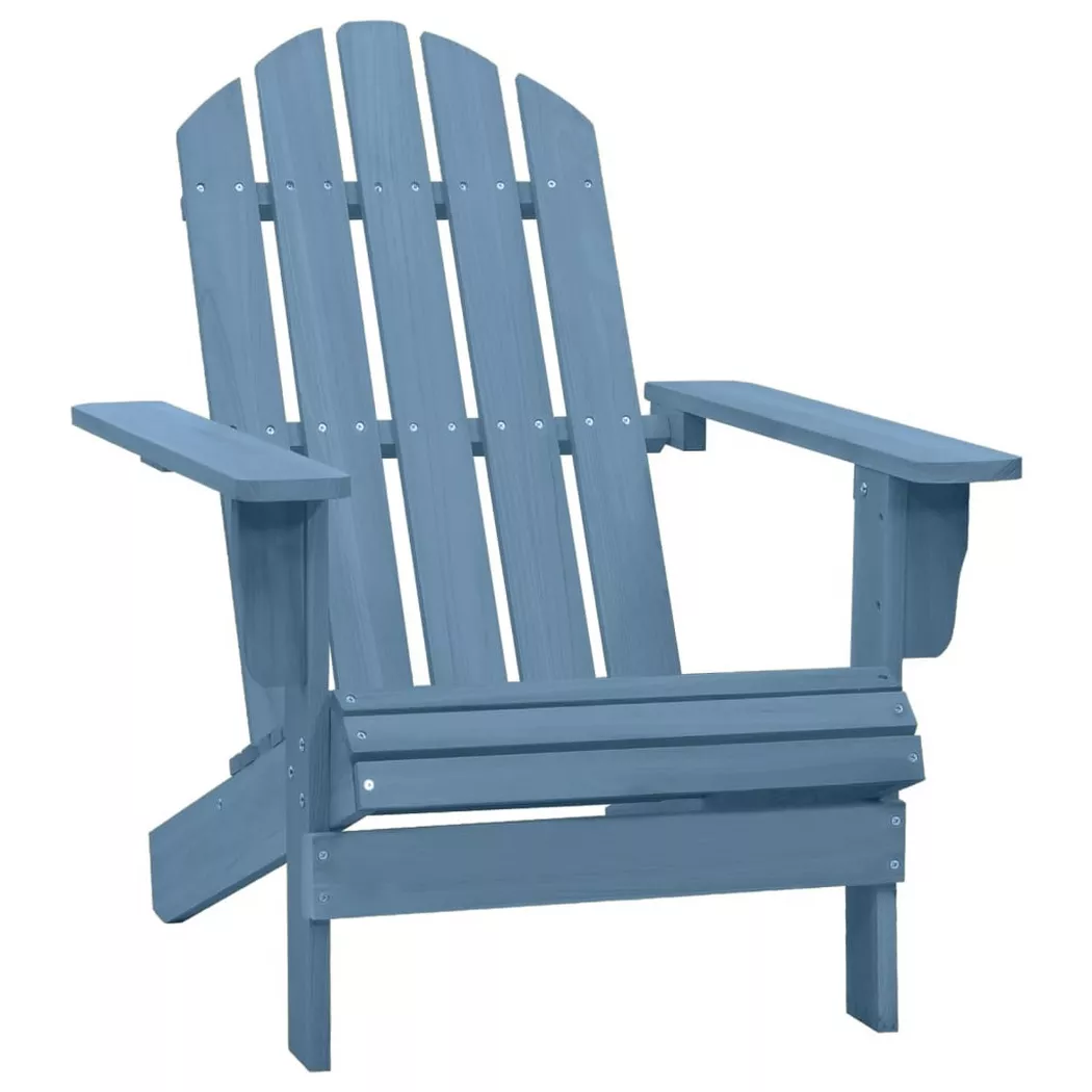 vidaXL Adirondack-Gartenstuhl Massivholz Tanne Blau