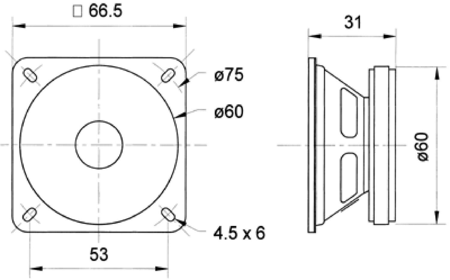 Nedis  FRS 7 S - 8 ohms - 6,5 cm (2,5 ") Conférencier complet du registre 