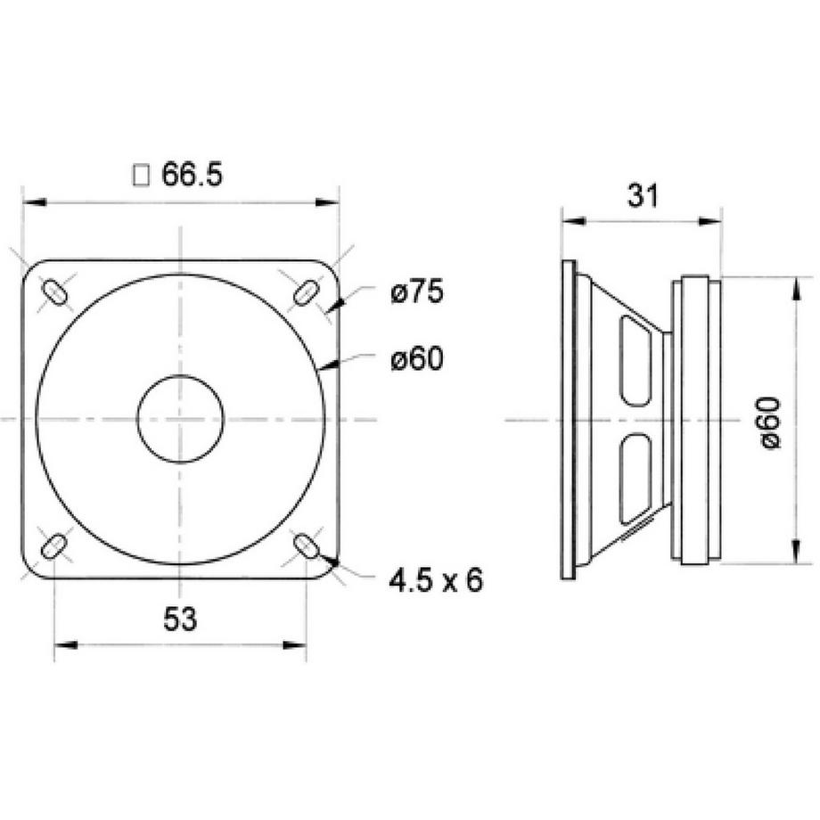 Nedis  FRS 7 S - 8 ohms - 6,5 cm (2,5 ") Conférencier complet du registre 