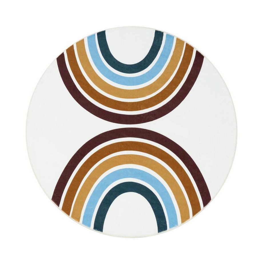 Paco Home Teppich Kinderzimmer Waschbar Regenbogen Muster  