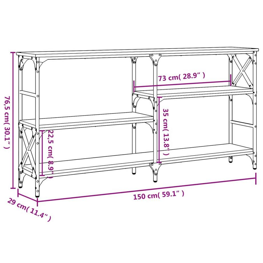 VidaXL tavolino consolle Legno multistrato  