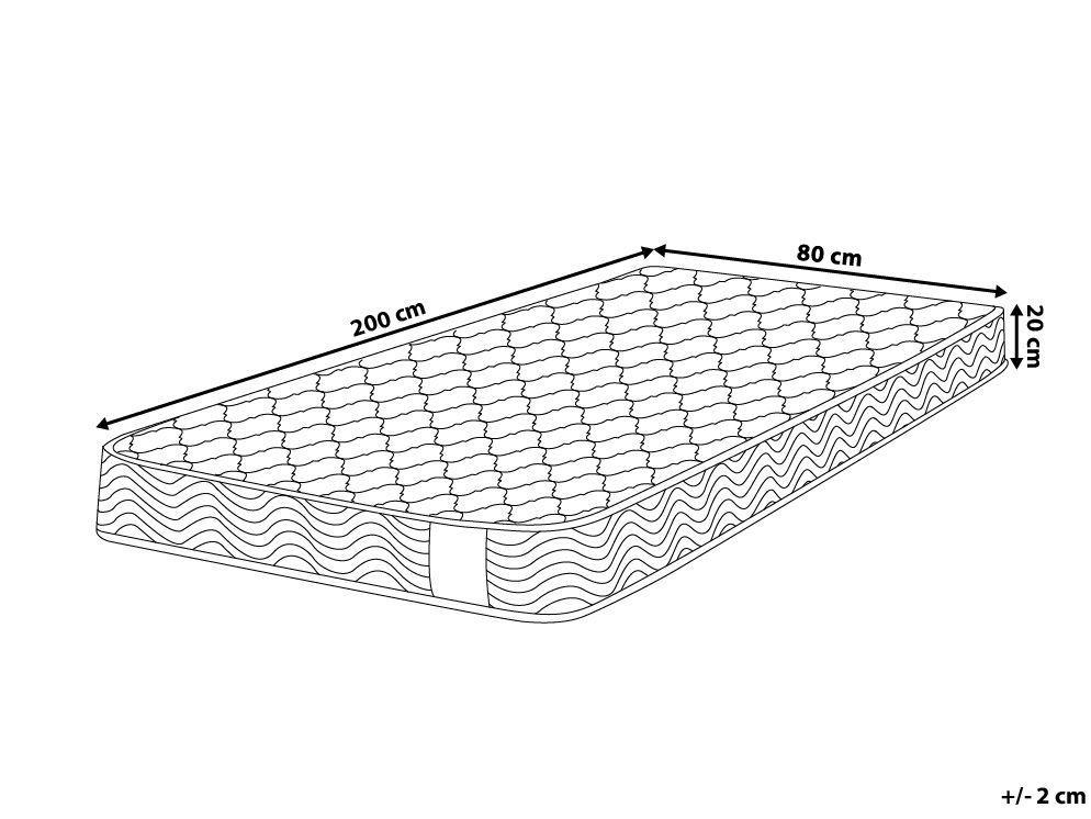 Beliani Matelas à ressorts ensachés en Polyester BLISS - Dur  