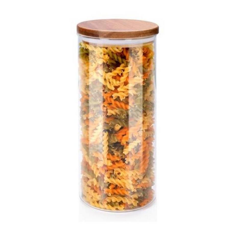 Pot en verre avec couvercle en bois - 1 250 ml