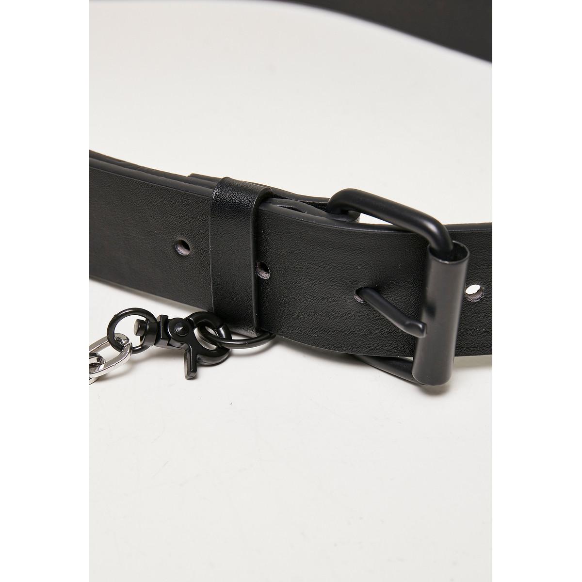 URBAN CLASSICS  ceinture imitation leather with metal chain 