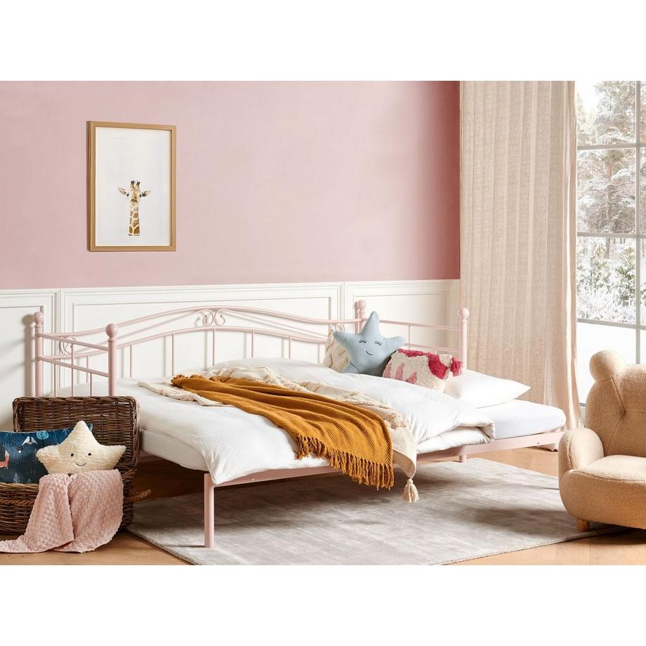 Beliani Letto con rete a doghe en Acciaio Moderno TULLE  
