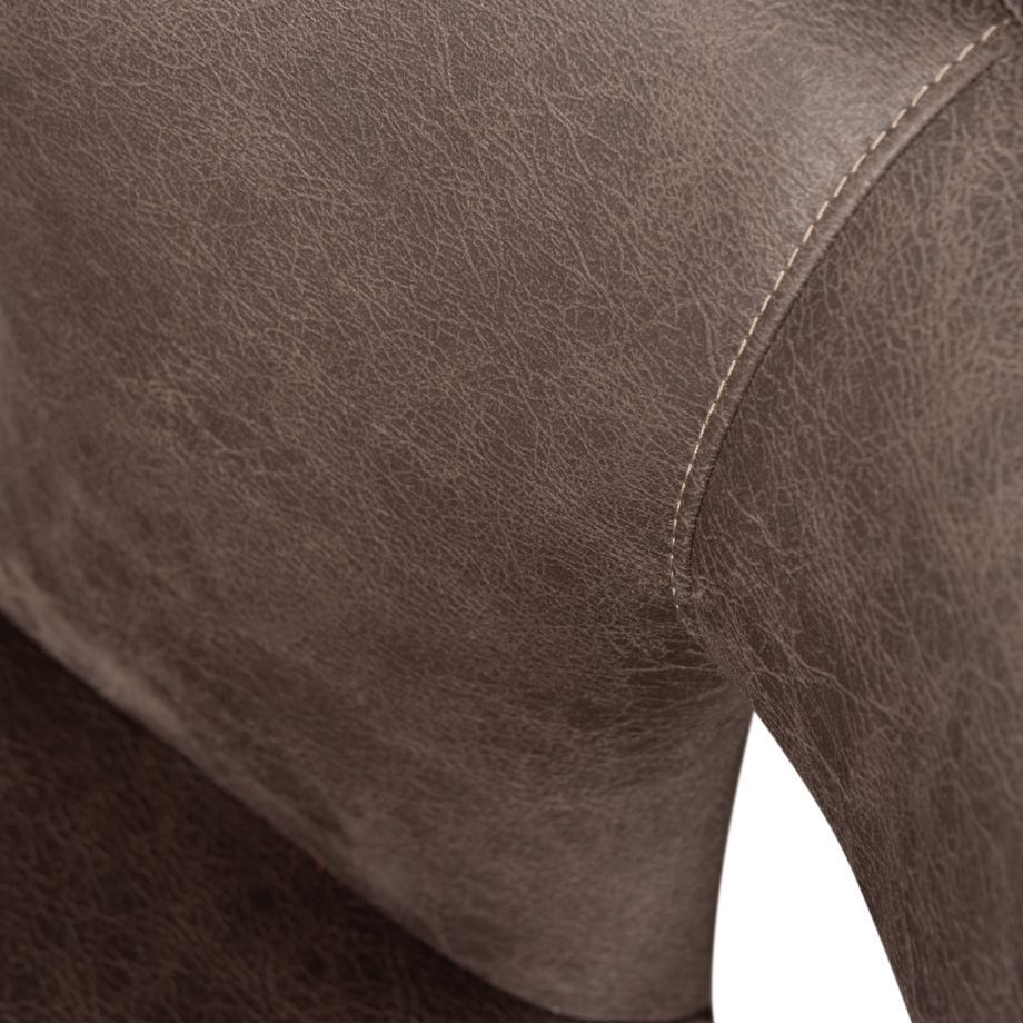 mutoni Chaise de salle à manger Permit aspect cuir gris-noir  