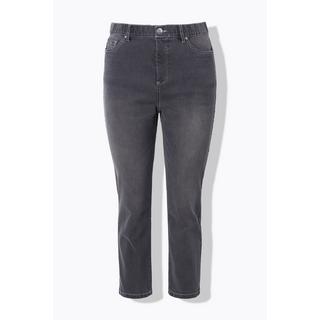 Studio Untold  Jean mom esprit vintage, 5 poches et coutures blanches, jambes Straight Wide 