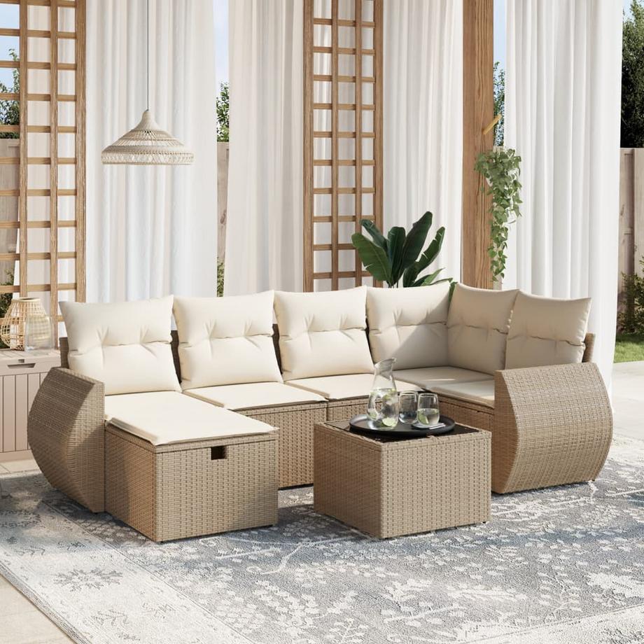VidaXL set divano da giardino Polirattan  