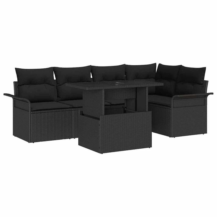 Ensemble de canapé de jardin poly rattan