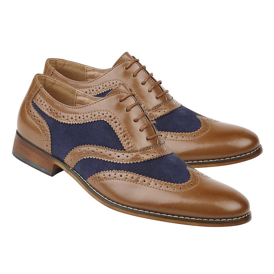 Roamers Brogue Schnürschuhe mit Lochmuster  