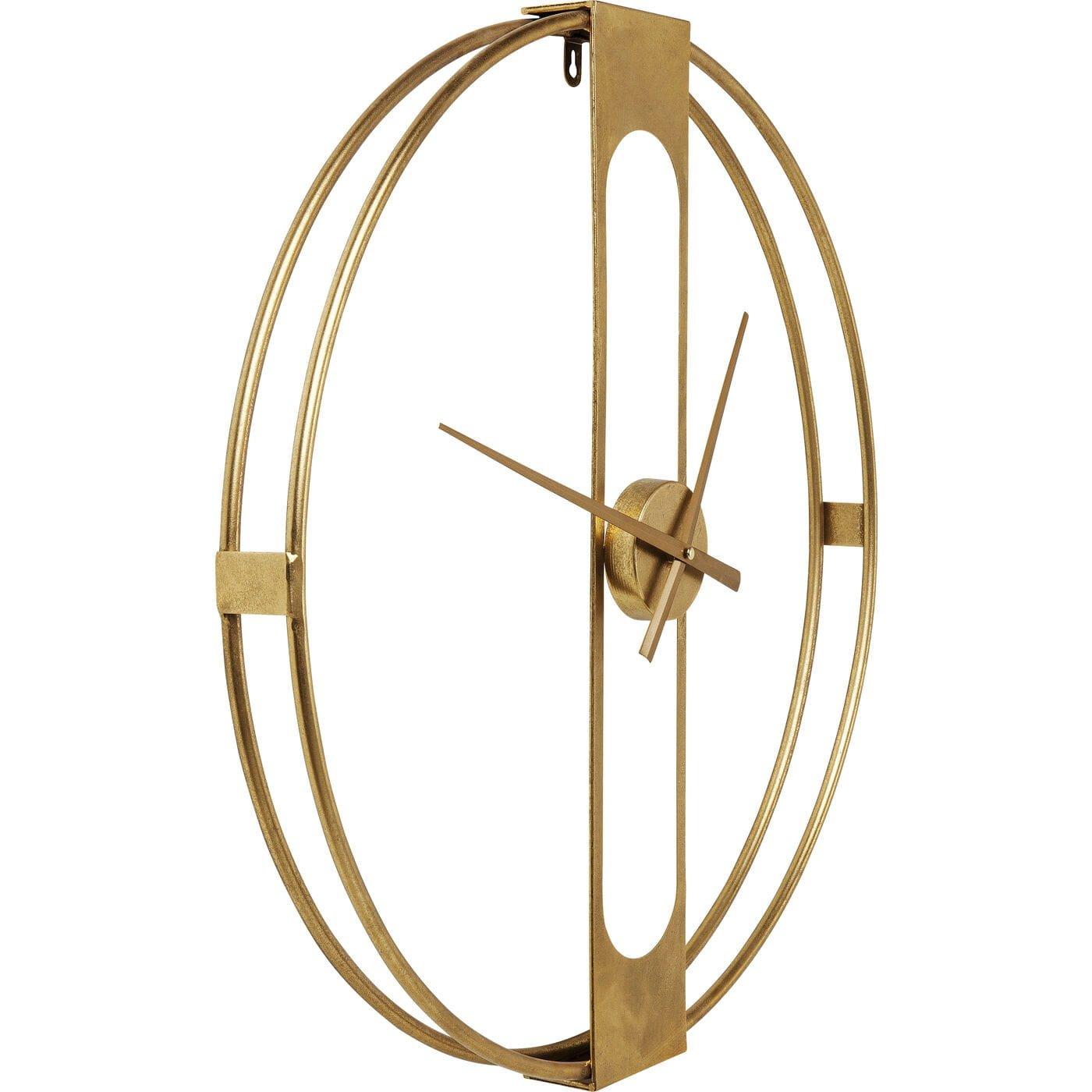 KARE Design Clip horloge murale or rond 60cm  