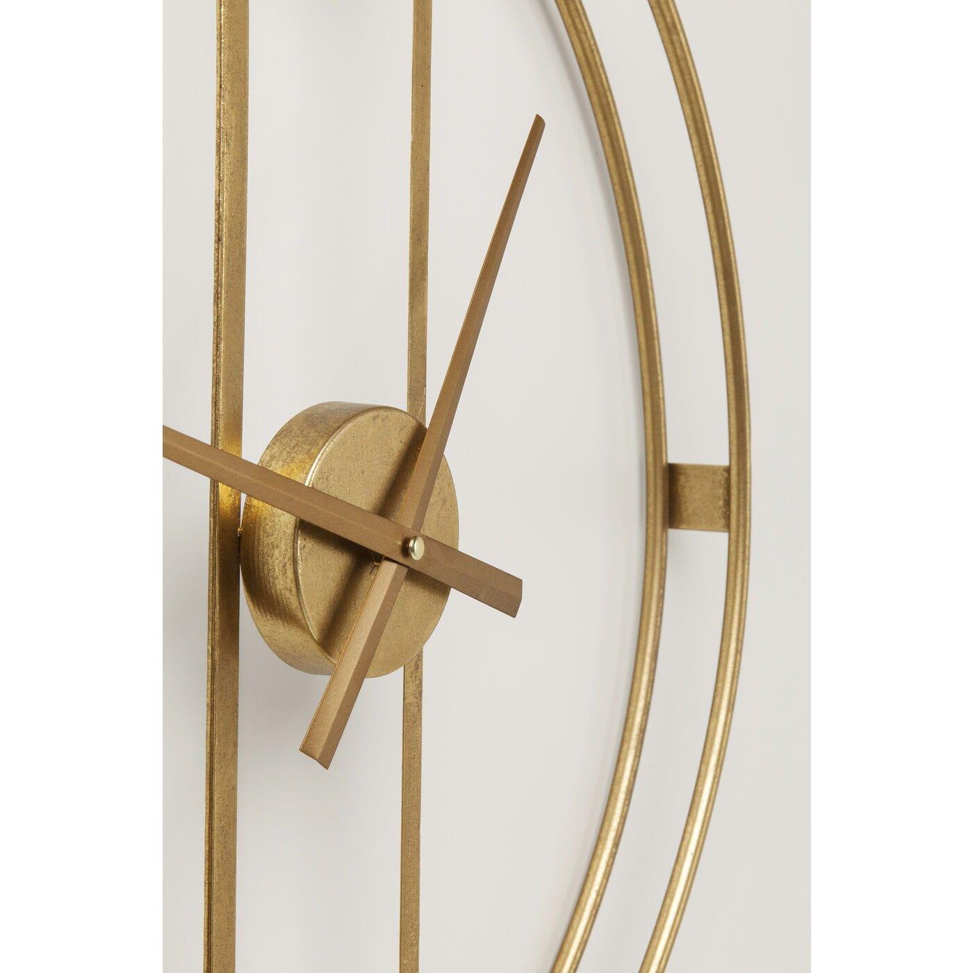 KARE Design Clip horloge murale or rond 60cm  