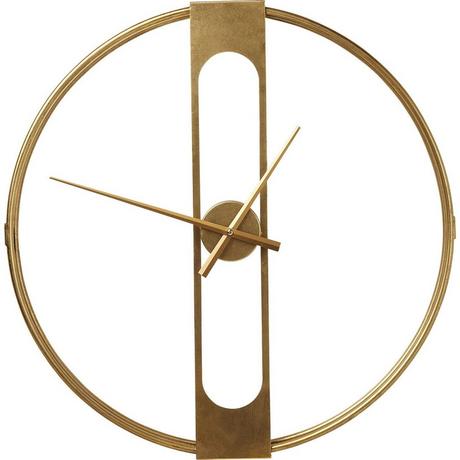 KARE Design Clip horloge murale or rond 60cm  